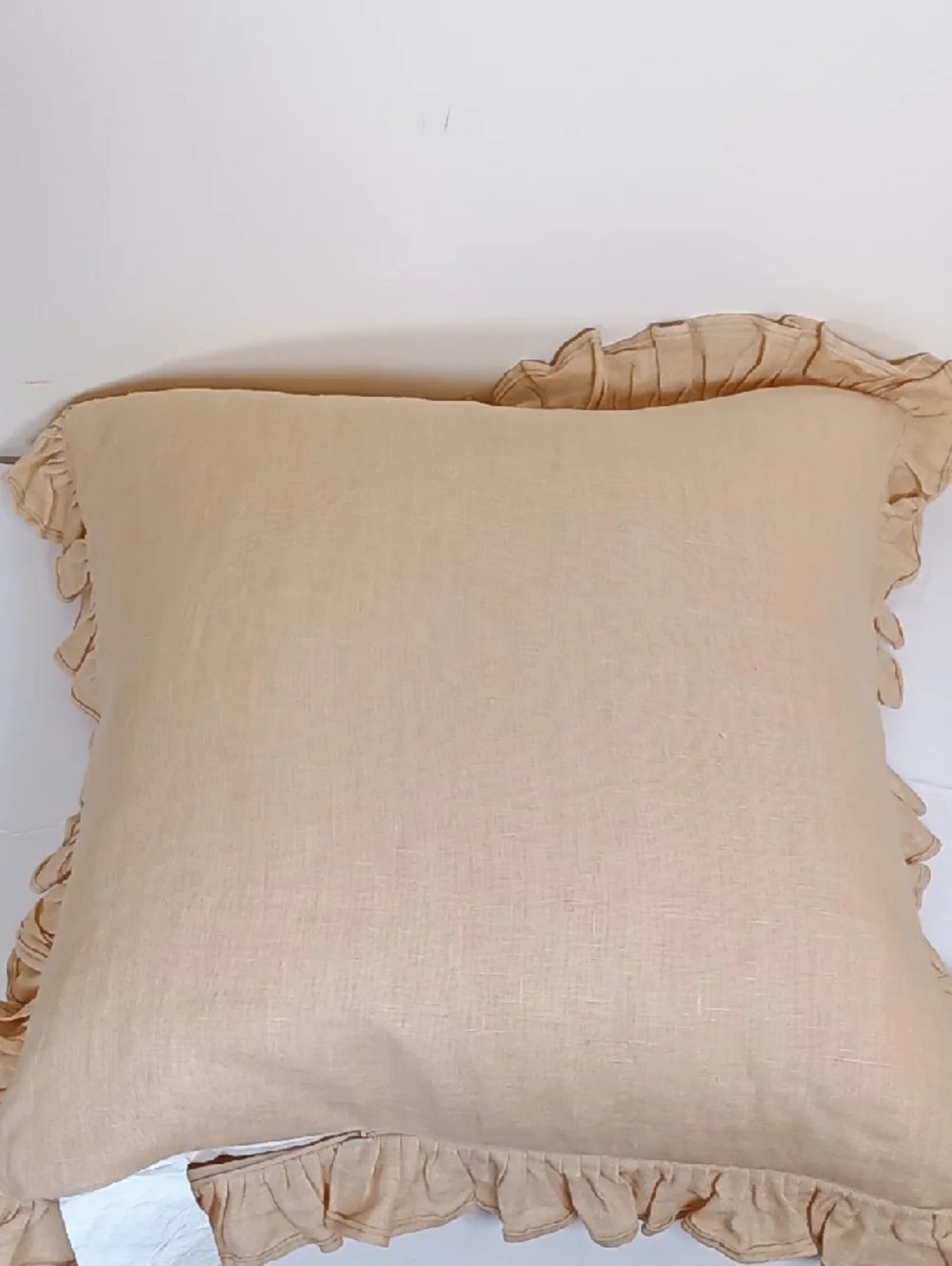RARE Vintage Ralph Lauren Grosvenor Floral Linen Ruffle Pillow 20
